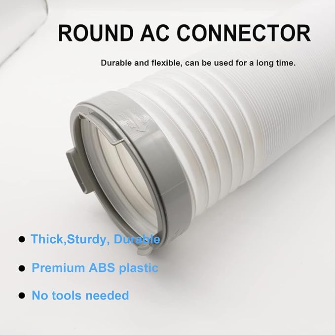 Portable Air Conditioner Exhaust Hose Coupler Window Adapter A/C Connector, 5.9 inch Suit for Air Conditioning Exhaust Port