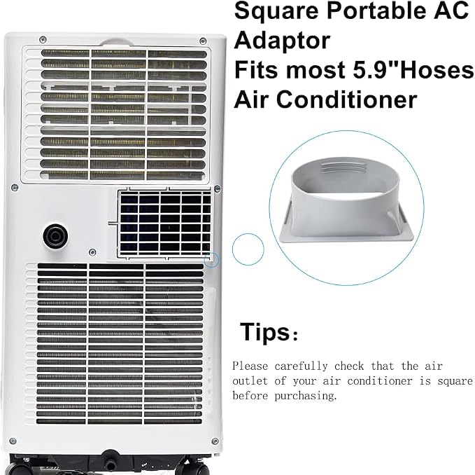 Portable Air Conditioner Exhaust Hose Coupler Window Adapter A/C Connector, 5.9 inch A/C Coupler Connector, Suit for Air