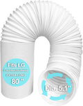 Portable Air Conditioner Hose 5.1 Inch Diameter,Portable AC Hose Exhaust Vent With Anti-Clockwise Thread Length up to 80