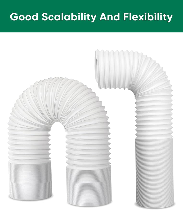 Portable Air Conditioner Hose, 5.9"Diameter & 82"Length, Anti-Clockwise Thread, AC Exhaust Vent Duct Hose, Universal AC Tube