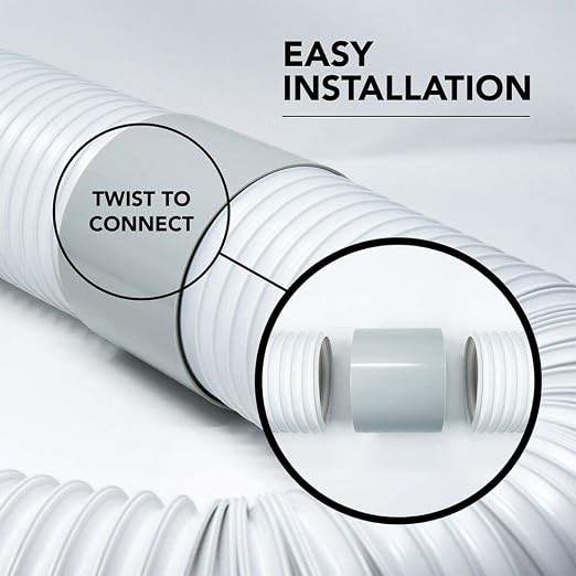 Portable Air Conditioner Hose Extension Coupler, Universal 5 Inches (130MM) AC A/C Exhaust Vent Hose Connector Coupling Fits