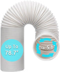 Portable Air Conditioner Hose, Portable Exhaust Vent Hose with 5.1 Inch Diameter, Universal Replacement AC Vent Hose Length