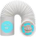 Portable Air Conditioner Hose, Portable Exhaust Vent Hose with 5.1 Inch Diameter, Universal Replacement AC Vent Hose Length