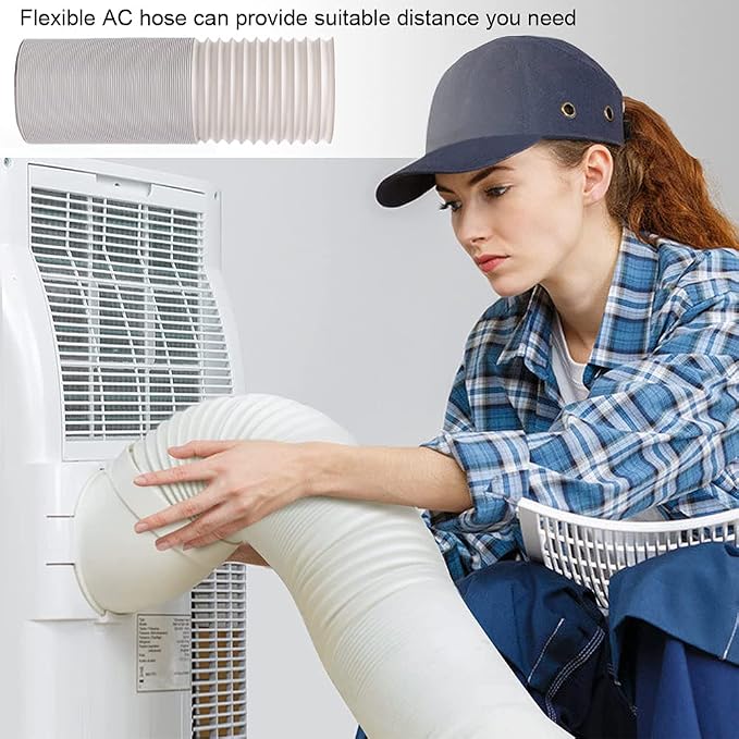 Portable Air Conditioner Hose, Portable Exhaust Vent Hose with 5.1 Inch Diameter, Universal Replacement AC Vent Hose Length