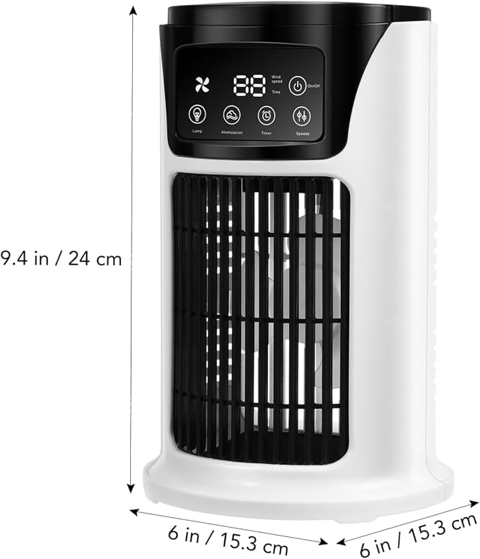 Portable Air Conditioner Humidifier Atmosphere Light Fan USB Cooler Air Conditioner, 3 In 1 Function, alternate product view