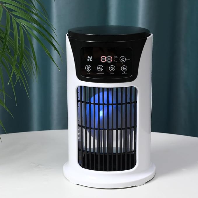 Portable Air Conditioner Humidifier Atmosphere Light Fan USB Cooler Air Conditioner, 3 In 1 Function, alternate product view