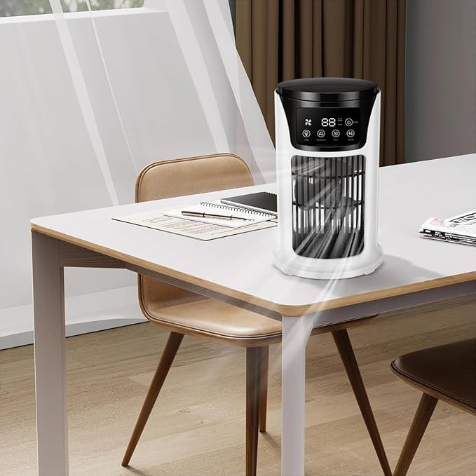 Portable Air Conditioner Humidifier Atmosphere Light Fan USB Cooler Air Conditioner, 3 In 1 Function, alternate product view