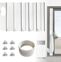 Portable Air Conditioner Sliding Door AC Vent Kit, Universal Adjustable PVC Balcony Seal Kit Plates Up to 90 Inches, for 5.1"