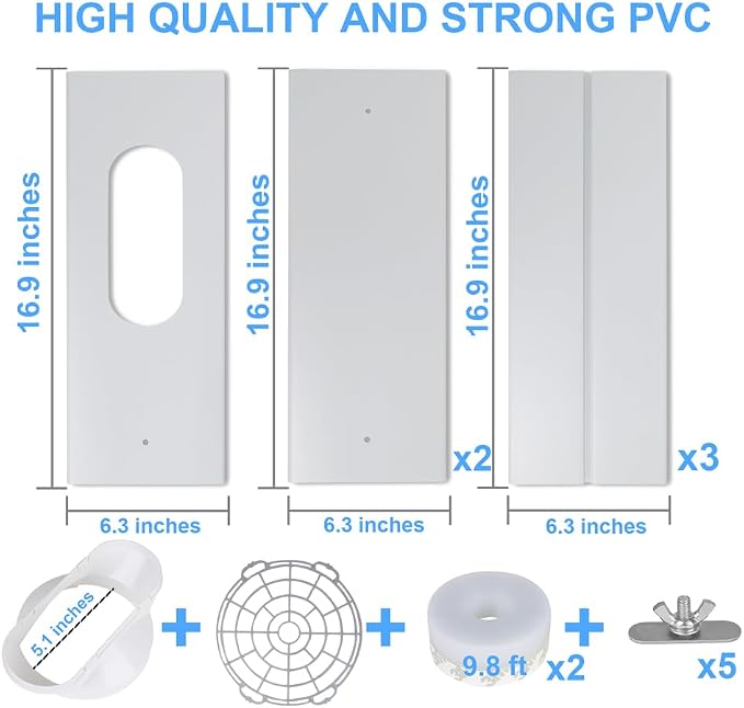 Portable Air Conditioner Sliding Door Vent Kit, 2024 New Upgrade Portable Air Conditioner Window Kit for Sliding Door, Max