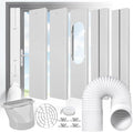 Portable Air Conditioner Window Kit - Adjustable Universal Window Seal AC Vent Kit with 5.9” Exhaust Hose for Sliding