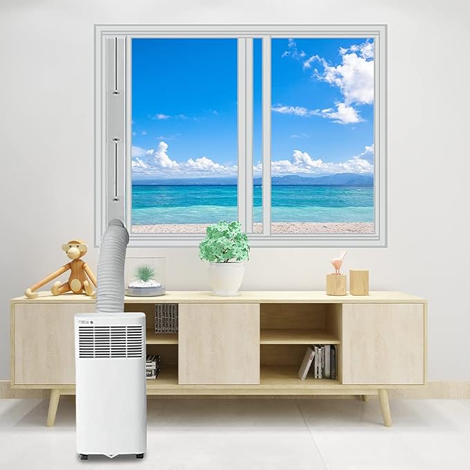 Portable Air conditioner Window Kit, Adjustable Vertical/Horizontal Sliding Window Kit Plate for Unit, AC Window Vent Seal
