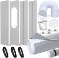 Portable Air Conditioner Window Unit Kit with Hose Universal Adjustable Seal Plate Vent Kit AC Hose Insulation Sleeve Fit