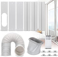 Portable Air Conditioner Window Vent Kit, Adjustable Window Seal with 5.9 Inch Diameter, 78.7 Inch Length Exhaust Hose for