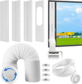 Portable Air Conditioner Window Vent Kit with 80" Length Hose, Adjustable Window Seal with 5.9 Inch Diameter for Ducting