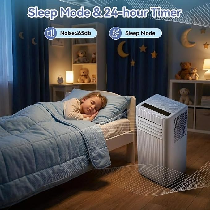 Portable Air Conditioners, 10000 BTU Portable AC Unit, 3-in-1 Air Conditioner Portable with Cooling, Dehumidifier and Fan