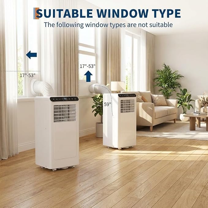 Portable Air Conditioners, 10000 BTU Portable AC Unit, 4-in-1 Air Conditioner Portable with Heat, Cooling, Dehumidifier and