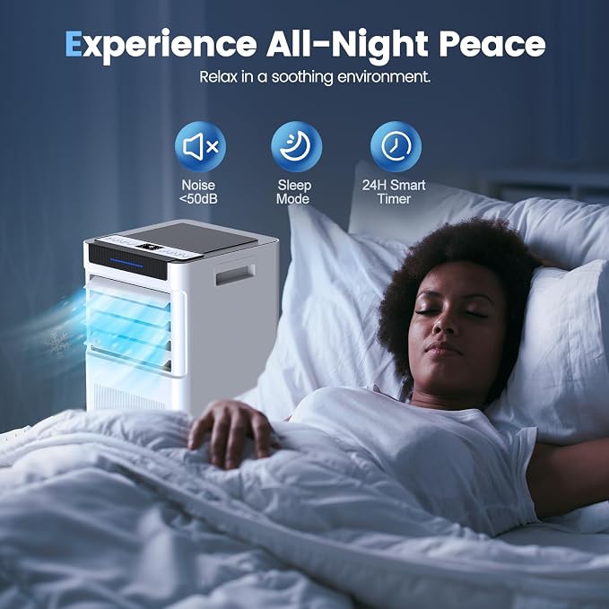 Portable Air Conditioners, 10000 BTU Portable AC up to 450 Sq.Ft, 3 in 1 AC Unit with Cool, Dehumidifier & Fan Modes