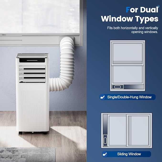 Portable Air Conditioners, 10000 BTU Portable AC up to 450 Sq.Ft, 3 in 1 AC Unit with Cool, Dehumidifier & Fan Modes