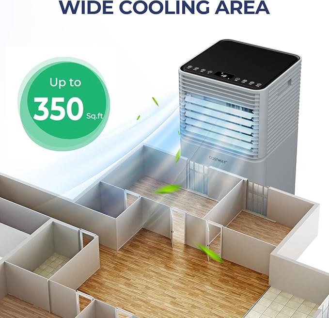 Portable Air Conditioners, 10000BTU Spaces up to 350sq.ft, with Remote Control, 24H Timer & Window Venting Kit, alternate