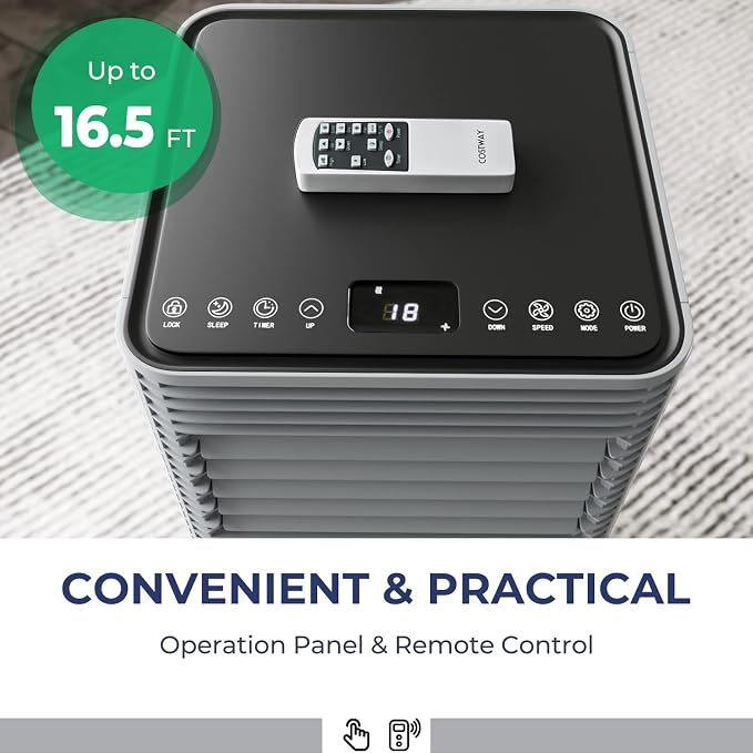 Portable Air Conditioners, 10000BTU Spaces up to 350sq.ft, with Remote Control, 24H Timer & Window Venting Kit, alternate