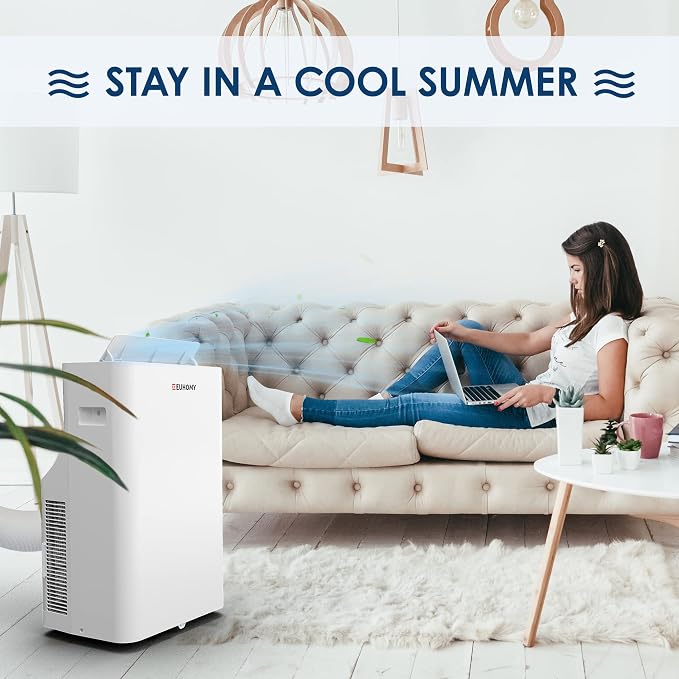 Portable Air Conditioners 11,000 Btu, 4 in 1 Portable Cooling AC with Heat, Dehumidifier, Fan Modes, Quiet Stand-up AC with