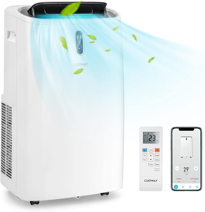 Portable Air Conditioners, 12000 BTU 4 in 1 AC Unit with Cool, Fan, Heat & Dehumidifier, Alexa Voice-Enabled,with WiFi Smart
