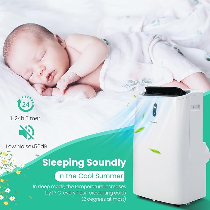 Portable Air Conditioners, 12000 BTU 4 in 1 AC Unit with Cool, Fan, Heat & Dehumidifier, Alexa Voice-Enabled,with WiFi Smart