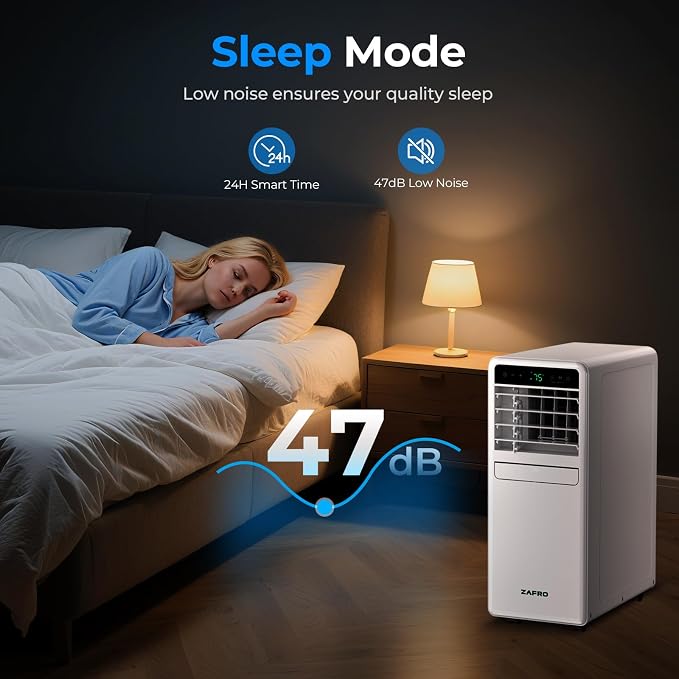 Portable Air Conditioners, 12000 BTU (8000 BTU SACC), Smart AC Unit with Drainage-free Cooling, Fan & Dehumidifier, Portable