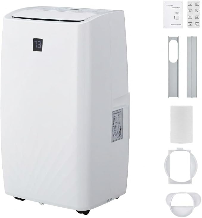 Portable Air Conditioners, 12000 BTU Portable AC Unit, 3-in-1 Air Conditioner Portable with Cooling, Dehumidifier and Fan