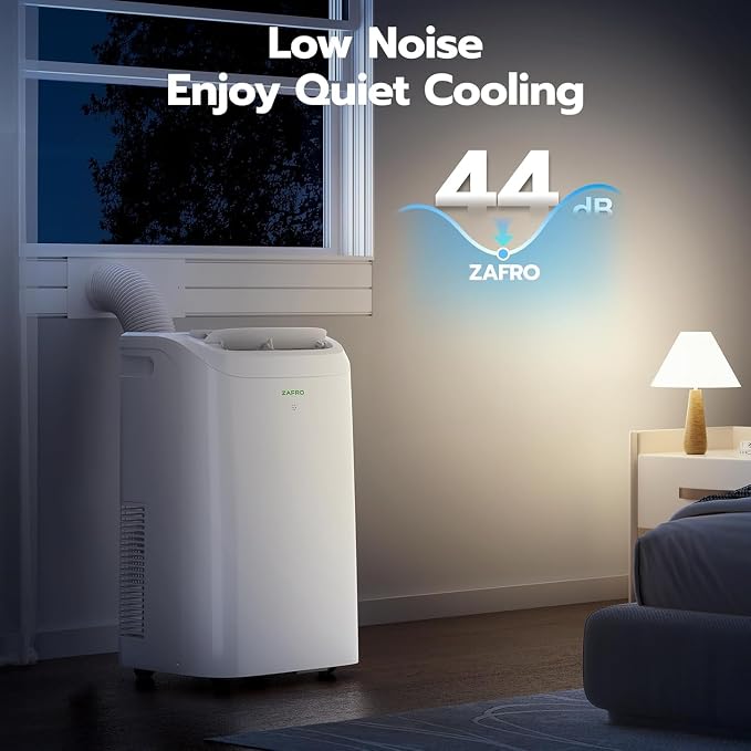 Portable Air Conditioners-14,000 BTU (10,000 BTU SACC) Smart AC Ultra-Quiet(46dB),Voice/APP/Remote,24H Timer with Fan &