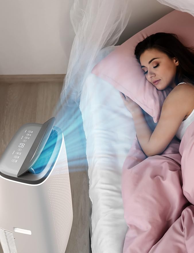 Portable Air Conditioners 14,000 BTU, AC Unit for Bedroom with 3-In-1 Cooling, Fan & Dehumidifier, Smart Control Via Remote