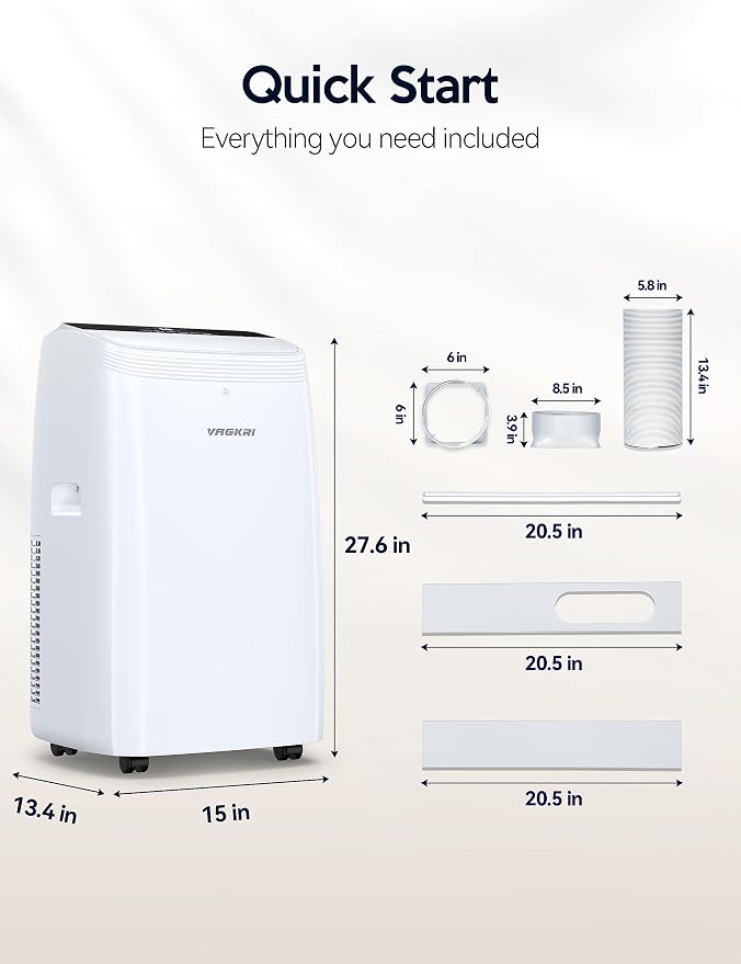 Portable Air Conditioners 14000 BTU ASHRAE (10200 BTU DOE/SACC), 3-in-1 AC Unit with Fan & Dehumidifier Cools up to 700 sq.