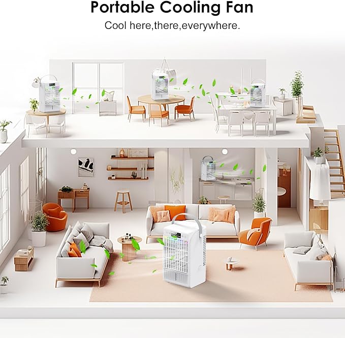 Portable Air Conditioners,1500 ML Portablel Air Cooler, 4 Wind Speeds& 2 Spray Modes Evaporative Air Cooler,Personal Cooling