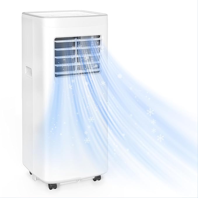 Portable Air Conditioners, 3-in-1 8500 BTU Cooling Unit with Fan & Dehumidifier for Room, Quiet Operation, Cools up to 450