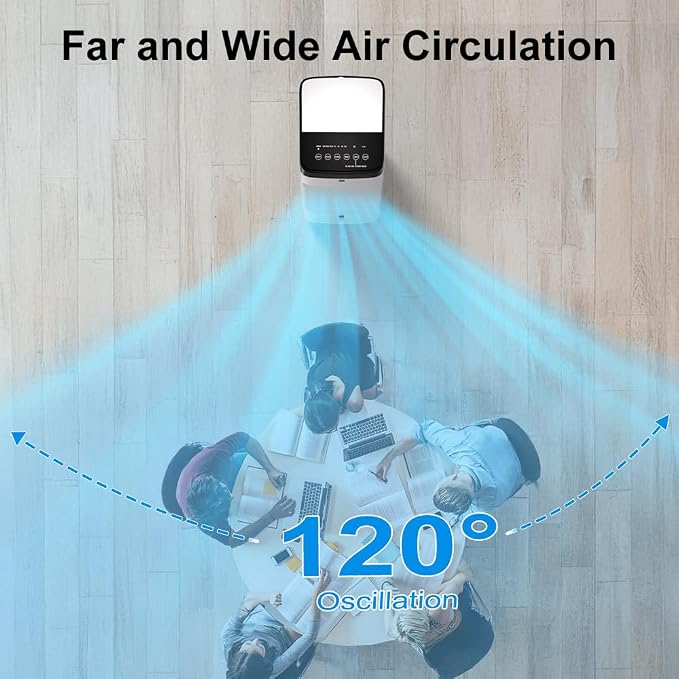 Portable Air Conditioners, 3 In 1 Swamp Cooler with 6 Ice Packs, Evaporative Air Cooler with 120°Oscillation, alternate view