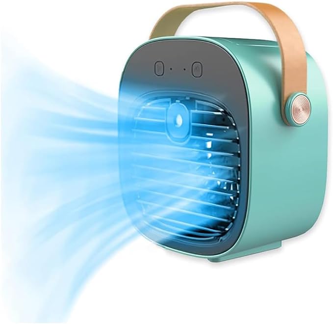 Portable Air Conditioners 6000mAh Rechargeable,Mini Evaporative Air Conditioner Fan,USB Small Personal Desk AC Unit,3-Speed