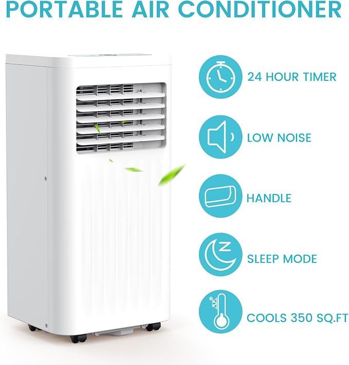 Portable Air Conditioners 8,000 BTU, Small Portable AC with Cooling, Fan, Dehumidifier Function, 24H Timer, alternate product