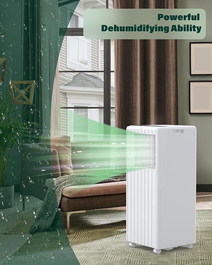 Portable Air Conditioners, 8000 BTU Air Conditioner Portable for Room up to 350 Sq. Ft. with Remote Control, White, alternate