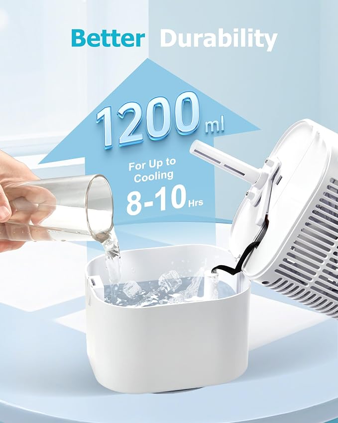Portable Air Conditioners AC Unit: 4-in-1 Evaporative Air Cooler Mini AC Fan LED Light 1000ml Water Tank USB Powered Small