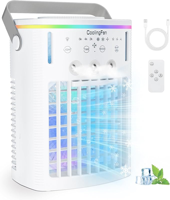 Portable Air Conditioners AC Unit: Cooling Fan That Blow Cold Air Aire Acondicionado Portatil Small Mini Personal Air Cooler