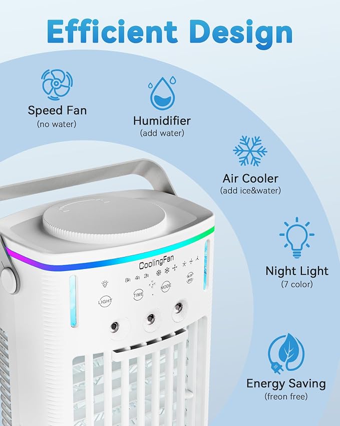 Portable Air Conditioners AC Unit: Cooling Fan That Blow Cold Air Aire Acondicionado Portatil Small Mini Personal Air Cooler