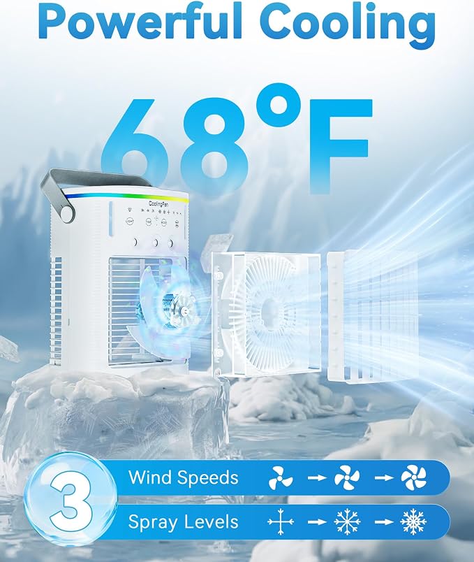 Portable Air Conditioners AC Unit: Cooling Fan That Blow Cold Air Aire Acondicionado Portatil Small Mini Personal Air Cooler