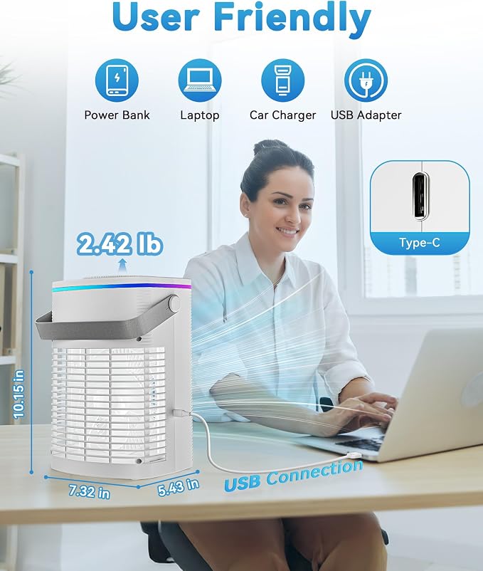 Portable Air Conditioners AC Unit: Cooling Fan That Blow Cold Air Aire Acondicionado Portatil Small Mini Personal Air Cooler