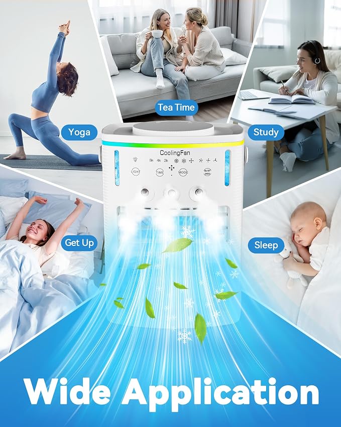 Portable Air Conditioners AC Unit: Cooling Fan That Blow Cold Air Aire Acondicionado Portatil Small Mini Personal Air Cooler