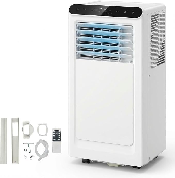 Portable Air Conditioners, Efficient 3 in-1 Portable AC Unit with Sleep Mode,10000 BTU, Dehumidifier, Remote Control, Quiet