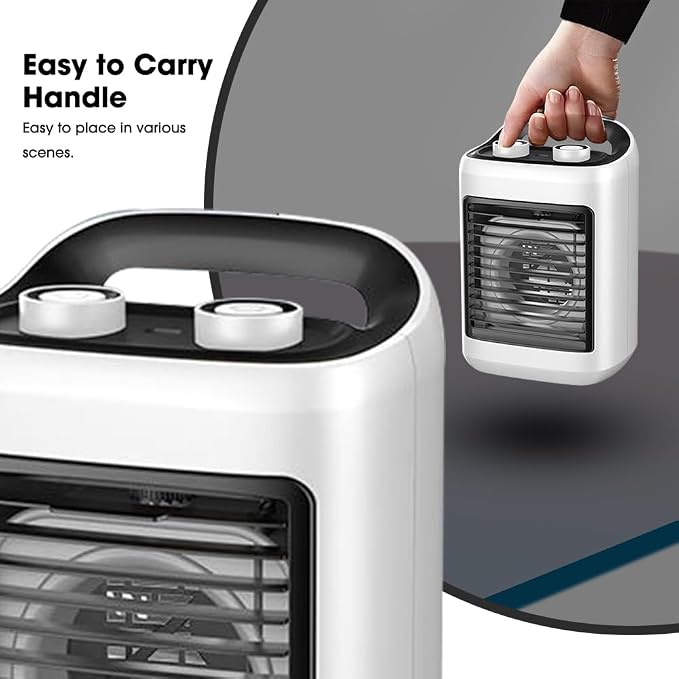 Portable Air Conditioners, Personal Evaporative Air Cooler with 6 Wind Speeds Small Air Conditioner Fan, Desktop Cooling Fan