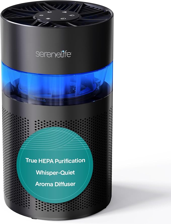 Portable Air Purifier - Small Air Purifier with Aroma Box & Ambient Light, High Filtration Efficiency, 2-Speed, product image