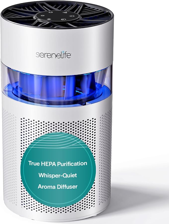 Portable Air Purifier - Small Air Purifier with Aroma Box & Ambient Light, High Filtration Efficiency, 2-Speed, product image