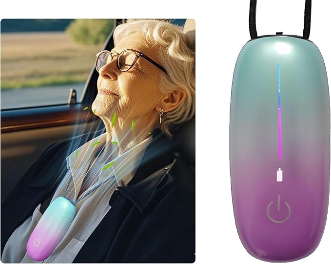 Portable Air Purifier, Vedawind Personal Air Purifier Necklace,Mini Size, High Gear Negative Ions Generator,Wearable for