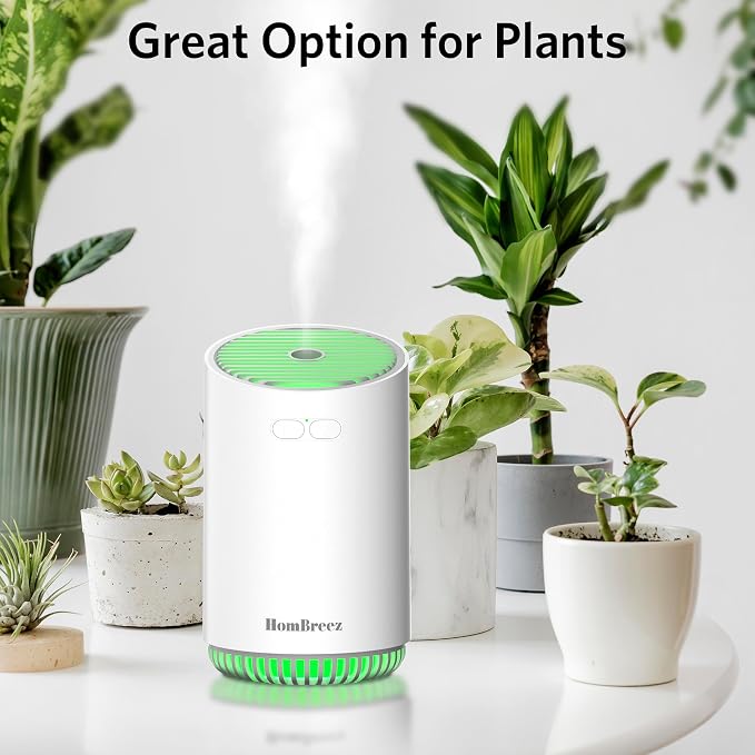 Portable Aromatherapy Diffuser 280ml, Rechargeable Essential Oil Diffuser with LED Light, Cool Mist Humidifier with 2 Mist